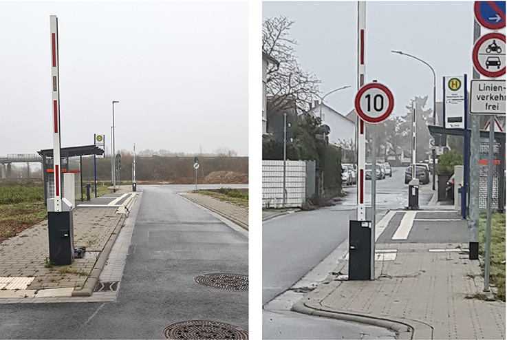 Nauheim-Online - Bus-Schleuse am Gewerbepark in Nauheim