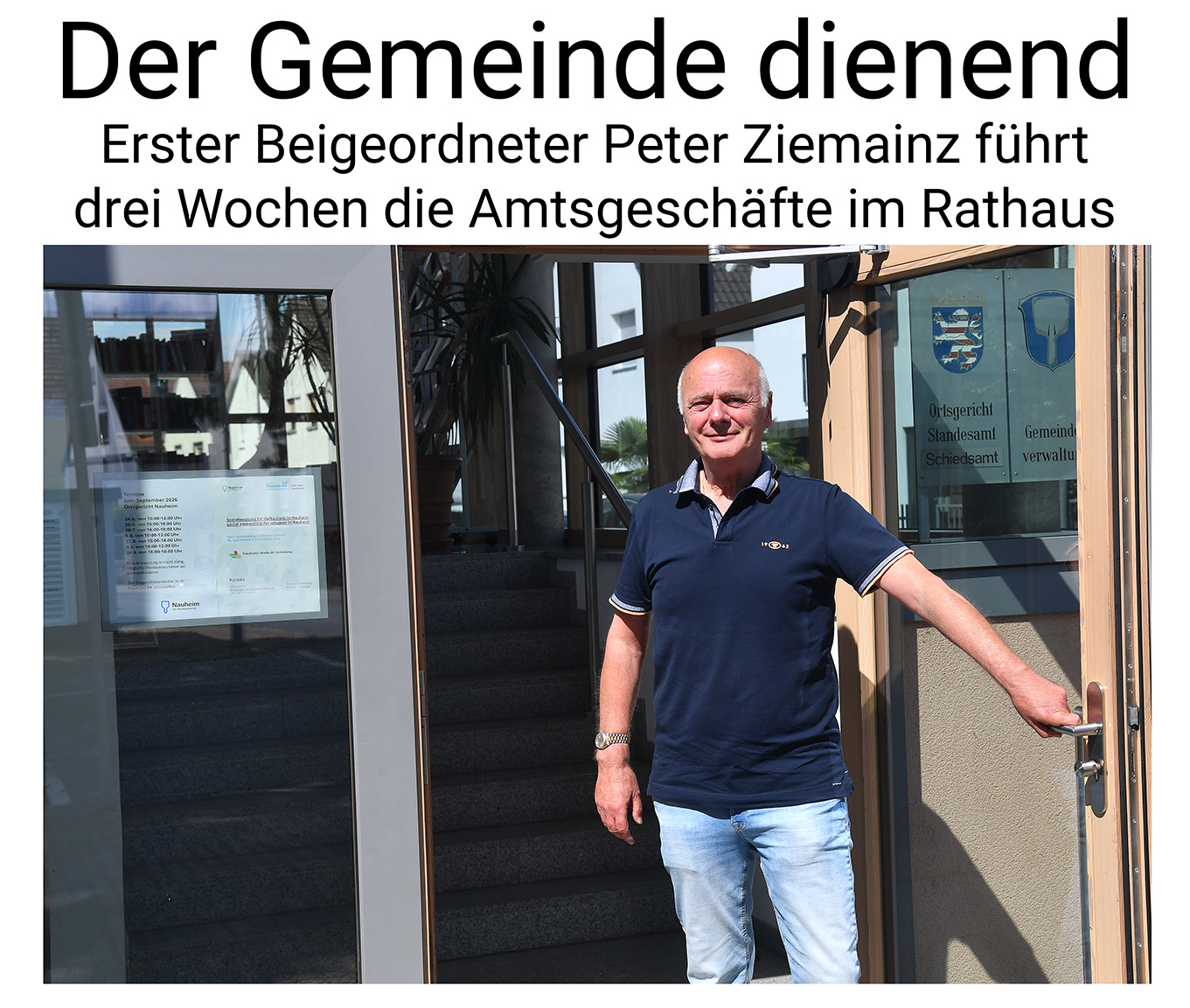 Nauheim-Online - Erster Beigeordneter Peter Ziemainz in Nauheim